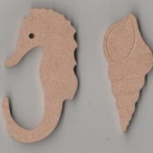 Hippocampe MDF à peindre 70 mm x 40 mm