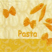 Serviette papier  motif Italie et pâtes 33 cm X 33 cm 3 plis