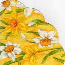 Serviette papier jonquille fleur 32 cm X 32 cm 3 plis