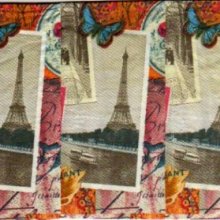 Mouchoir en papier La Tour Eiffel 20 cm X 20 cm 3 plis
