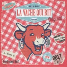 Serviette papier la vache qui rit de 33 cm X 33 cm 