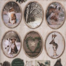 Feuille 3D lapin et hiver
