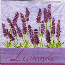 Serviette papier lavande fleurs violette 33 cm X 33 cm 