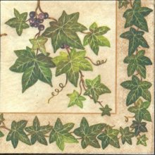 Serviette papier lierre 33 cm X 33 cm 3 plis