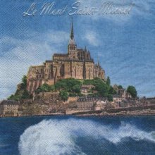 Serviette papier Mont Saint Michel 33 cm X 33 cm 3 plis