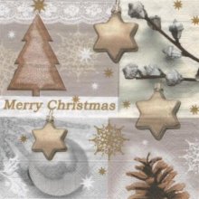 Serviette papier Noël et sapin 33 cm X 33 cm 3 plis