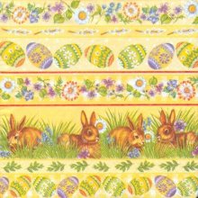 Serviette papier motif oeufs Pâques 33cm X 33 cm 3 plis