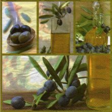 Serviette papier olives noires de 33 cm X 33 cm 3 plis
