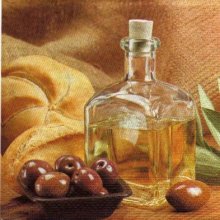 Serviette papier olives et pain de 33 cm X 33 cm 3 plis