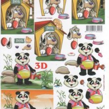 Feuilles à découper 3D panda