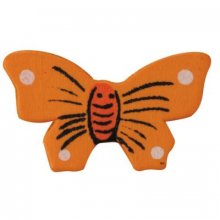 Papillons bois peint sachet de 12 pieces