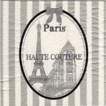 Serviette papier Paris Haute Couture 33 cm X 33 cm 3 plis