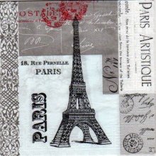 Serviette papier Paris Artistique 25 cm X 25 cm 