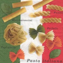 Serviette papier Italie et Pasta 33 cm X 33 cm 3 plis
