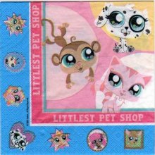Serviette papier Little Pet Shop de 33 cm X 33 cm 2 plis