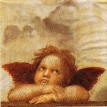 Serviette papier Petit ange de Noël  33 cm X 33 cm 3 plis