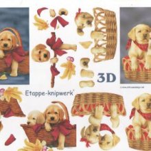 Feuilles à découper 3D petit chiots