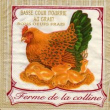 Serviette papier poule 33cm X 33 cm 3 plis