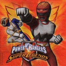 Serviette papier Powers Rangers 33 cm X 33 cm 2 plis