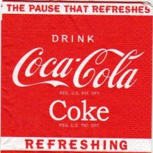 Serviette papier Coca Cola 25 cm x 25 cm 3 plis