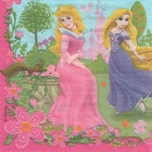 Serviette papier Raiponce et le chateau 33 cm X 33 cm 2 plis