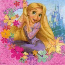 Serviette papier Raiponce 33 cm X 33 cm 2 plis