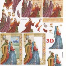 Feuilles à découper 3D rois mages