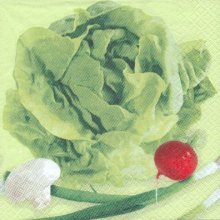 Serviette papier motif salade de 33 cm X 33 cm 3 plis