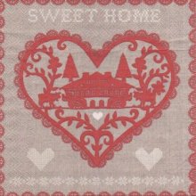 Serviette papier Sweet Home de 33 cm X 33 cm 3 plis