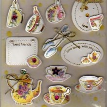 Stickers 3D tasse de thé