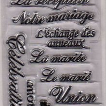 Tampons transparents mariage réception