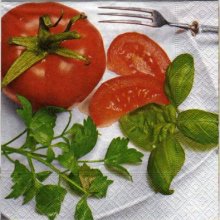 Serviette papier Tomate et aromate de 33 cm X 33 cm 3 plis