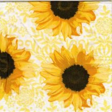 Serviette papier fleurs tournesol 33 cm X 33 cm 3 plis
