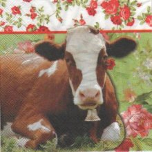 Serviette papier vache brune 33 cm X 33 cm 3 plis