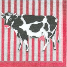 Serviette papier  motif vache 33 cm X 33 cm 3 plis