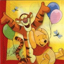 Serviette papier Winnie - Tigrou et les ballons  