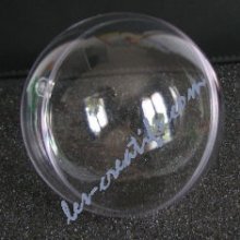 Boules transparentes Noël 6 cm x 3
